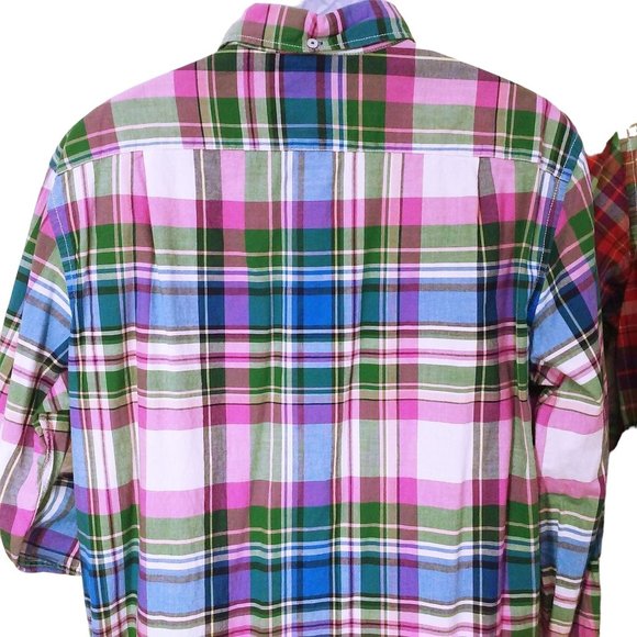 Lot of 2 Tops American Eagle Plaid Vintage Fit XL Button-Down LSL Pockets Cotton - Picture 11 of 12